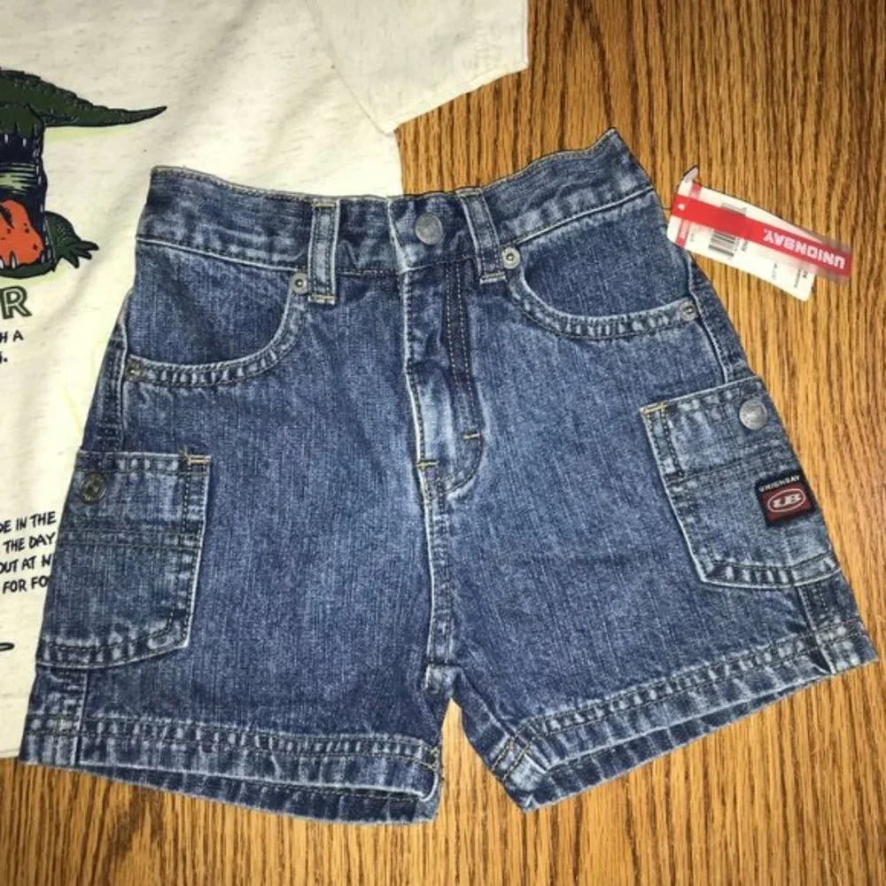 UnionBay denim shorts & Healthtex amphibian tee NWT size 5 - Picture 4 of 4